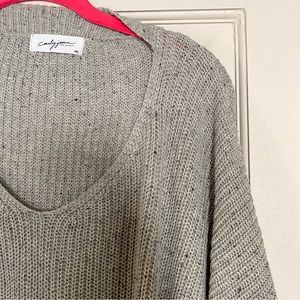 Carly Jean Los Angles grey Rhea knit sweater